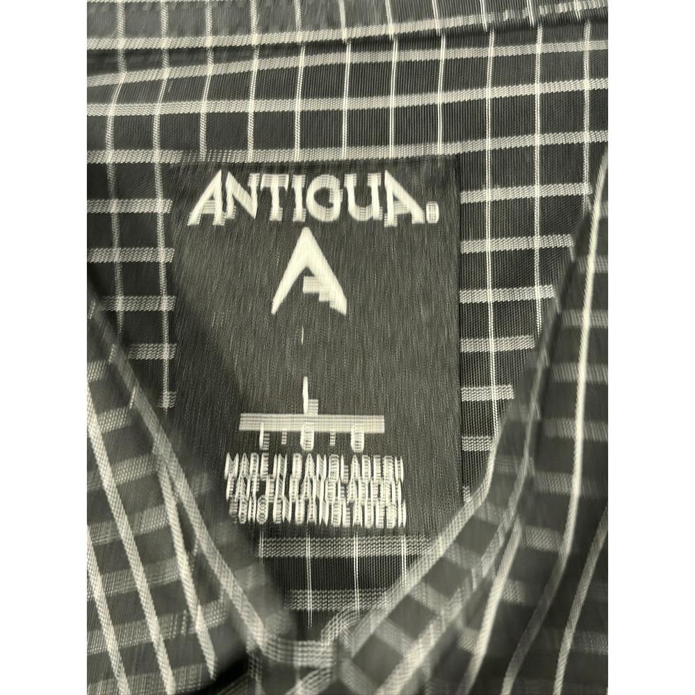 Antigua New Orleans Saints Men's L Long Sleeve Button Down Shirt Black Check - Picture 10 of 12